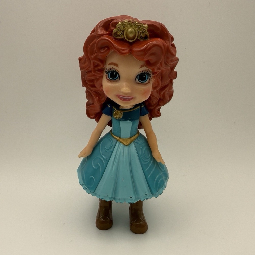 Disney Merida Disney Princess 3in Mini Figure Red Curly Hair Blue Dress Crown